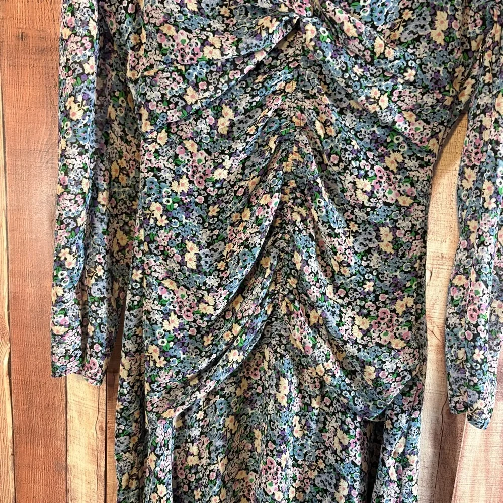 ASTR Blue Floral Midi Dress Size‎ Small
